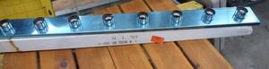 lot 157 image: 4 foot bathroom light fixture - new stainless