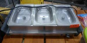 lot 170 image: 3-section food warmer