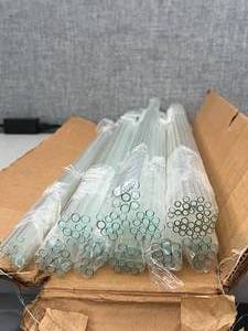 lot 8 image: Mixed 7mm Glass Pyrex Tubing 2 feet tubes