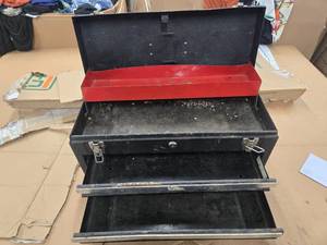 Heavy-duty Toolbox with 2 drawers and top storage (USED