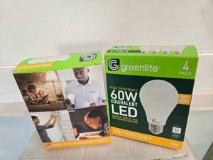 lot 22 image: Lot of Two Packs containing 8 High Efficiency LED 60W Light Bulbs (NEW)