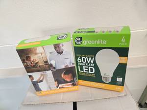lot 23 image: Lot of Two Packs containing 8 High Efficiency LED 60W Light Bulbs (NEW)