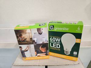 lot 24 image: Lot of Two Packs containing 8 High Efficiency LED 60W Light Bulbs (NEW)