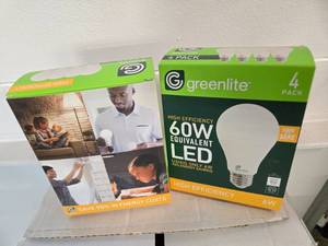 lot 25 image: Lot of Two Packs containing 8 High Efficiency LED 60W Light Bulbs (NEW)
