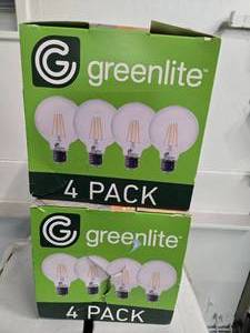 lot 30 image: Lot of Two Packs containing 8 Greenlite 4W Light Bulbs (NEW)