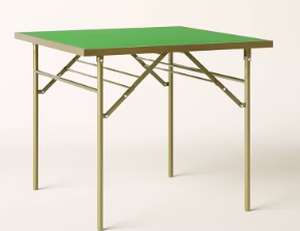 lot 52 image: Square Folding Table Green - Kate Spade