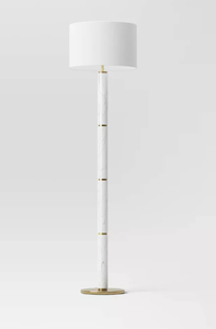lot 70 image: Faux Marble Stick Floor Lamp - Threshold