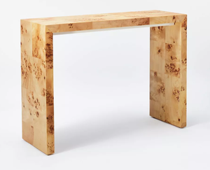 lot 82 image: Ogden Burled Wood Console Table - Threshold designed with Studio McGee