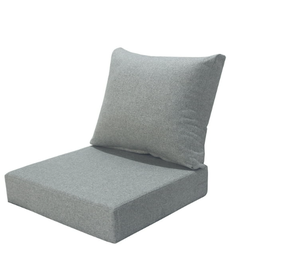 lot 305 image: Better Homes & Gardens 24x 24 Premium Gray Outdoor 2 Piece Deep-Seat Cushion
