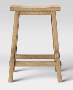 lot 335 image: Halifax Farmhouse Wood Counter Height Barstool - Threshold