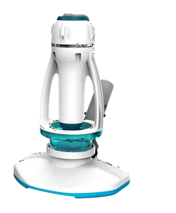 lot 355 image: Kokido White and Blue Telsa 18 Rechargeable Pool Vacuum