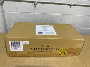 lot 71 image: Wall Shelf with Hooks White - Threshold Microfiber, Machine Washable, Non-Slip Backing