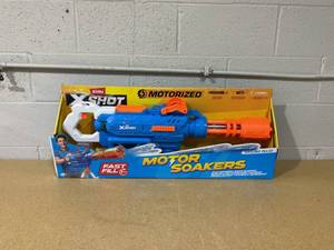 lot 362 image: XSHOT Water Gatling Motor Soaker (Fast Fill) Motorized Outdoor Water Blaster by ZURU for Ages 8