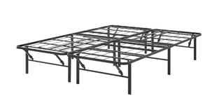 lot 102 image: Allswell 14 Convertible High Platform Metal Bed Frame, QueenKing
