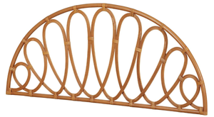 lot 110 image: FullQueen South Shore Hoya Rattan Wall-Mounted Headboard Flower Petals