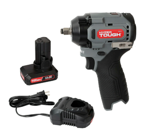 lot 207 image: Hyper Tough 12V Max Cordless Brushless Impact Wrench with 4.0Ah Lithium-Ion Battery and Charger