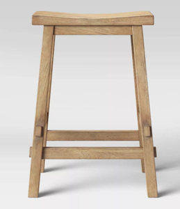 lot 367 image: Halifax Farmhouse Wood Counter Height Barstool - Threshold