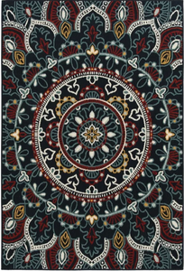 lot 372 image: Mainstays 5x7 Primary Medallion Outdoor Rug