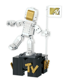 lot 381 image: Brickcraft MTV Moon Person Brick Building Kit, Music Award Tribute