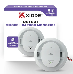 lot 398 image: Kidde Hardwired Combination Smoke & Carbon Monoxide Detector, AA Battery Backup