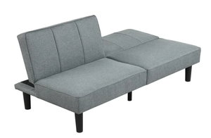 lot 421 image: Mainstays 66 Studio Futon, Gray Linen Upholstery