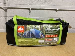 lot 104 image: Ozark Trail 10-Person Dome Tent with Screen Porch  3-Room Family Camping Tent with Weather Protection
