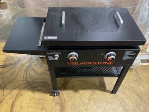 lot 6 image: Blackstone Original 2-Burner 28 Propane Omnivore Griddle with Hard Cover
