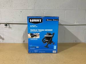 lot 368 image: HART 10 Gallon 6 Peak HP Poly WetDry Vacuum