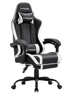 lot 49 image: GTRACING GTWD-200 Ergonomic Gaming Chair with Adjustable Pillows and Footrest