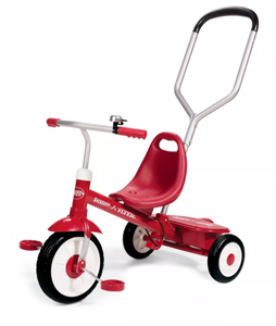 lot 151 image: Radio Flyer Steer and Stroll Trike - Red Adjustable Seat, Steel Frame, EVA Tires