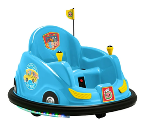lot 246 image: CoComelon 6V Bumper Car, Battery Powered, Electric Ride on for Children by Flybar