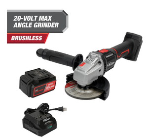 lot 258 image: Hyper Tough 20V Max Brushless 4.5-Inch Cordless Angle Grinder with 4.0Ah Lithium-Ion Battery and Charger