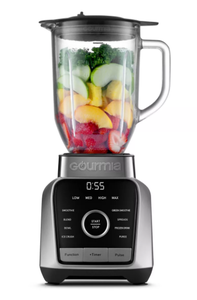 lot 283 image: Gourmia Digital Blender with 8 Total Blend Programs, 4 Speeds & Round-Plated Tamper Gray 1500W