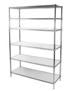 lot 433 image: Hyper Tough 6-Tier Wire Storage Shelves with Liners