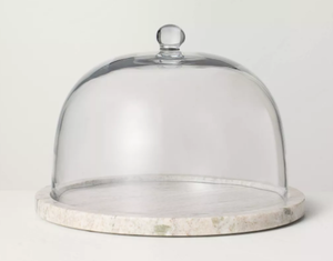 lot 497 image: Marble Covered Dessert Stand Warm Gray - Hearth & Hand