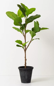 lot 498 image: 39 Faux Audrey Ficus Tree - Hearth & Hand with Magnolia Indoor Floor Plant