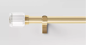 lot 499 image: Clear Ribbed Curtain Rod Brass - Threshold