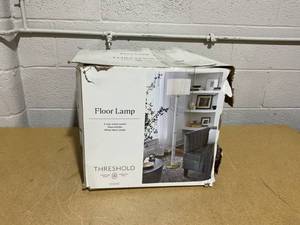 lot 121 image: Threshold Faux Marble Stick Floor Lamp