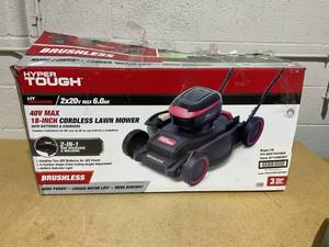 lot 131 image: Hyper Tough 2x20 Volts Max 18-Inch Brushless Side-Discharge Mower