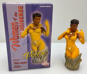 lot 45 image: DC Direct Series 2 Women Of DC Universe (VIXSEN) Designed By Terry Dodson Sculpted By Barsom Hand Painted Cold-Cast Porcelain Bust 5.75 Tall (NIB)