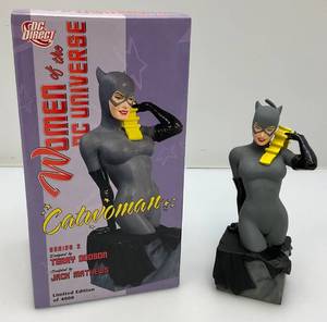 lot 50 image: DC Direct Series 2 Women Of DC Universe (Catwoman) Designed By Terry Dodson Sculpted By Jack Mathews Limited Edition Of 4,000 Hand Painted Cold-Cast Porcelain Bust 5.75 Tall (NIB)