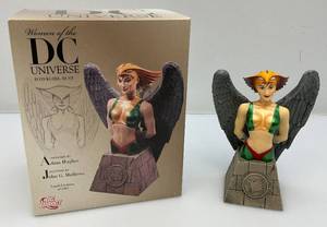 lot 53 image: Women Of DC Universe (HAWKGIRL) Designed By Adam Hughes Sculpted By John G. Mathews Limited Edition Of 2,200 Hand Painted Cold-Cast Porcelain Bust 5.75 Tall (NIB)
