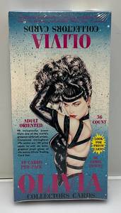 lot 58 image: 1992 OLIVIA Collector Cards Factory Sealed Box Of 36 Packs