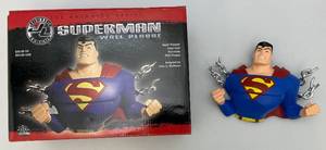lot 80 image: DC DIRECT The Animated Series Justice League (SUPERMAN) Wall Plaque Hand Painted Cold-Cast Porcelain Wall Plague Sculpted By John C. Mathews (NIB)