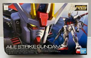 lot 125 image: Vintage Aile Strike Gundam Model Kit Real Grade BAN DAI Brand Japanese Mpodel Kit (Partially Assembled In Original Box)