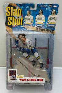 lot 146 image: Vintage Mcfarlane Toys SLAP SHOT The Hanson Brothers (Jack Hanson) Action Figure (New Old Stock)