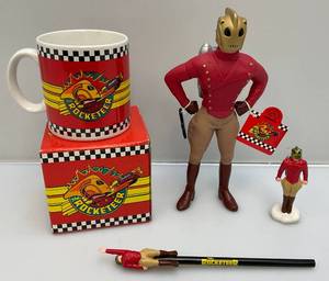 lot 167 image: Vintage Rocketeer Collectibles Including Applaus Brand 9 Action Figure New With Tags & More