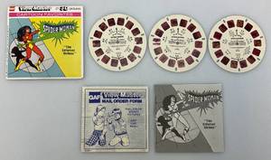 lot 176 image: 1980 GAF Brand (View-Master) 21 3D Pictures Spider-Woman In The Enforcer Strikes (Seems Complete)