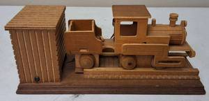 lot 3 image: Music Box Wood Train that plays  Working on the Railroad