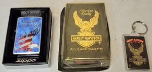 lot 11 image: HARLEY-DAVIDSON Collection Zippo Lighter, Keychain and more